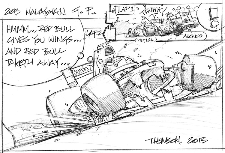 2013 Malaysian Grand Prix Cartoon - Alternate